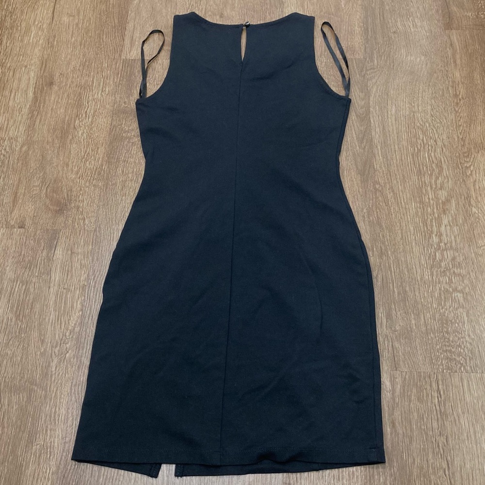 Elegant Little Black Dress with Rhinestone Beaded Neckline Medium - Picture 6 of 13